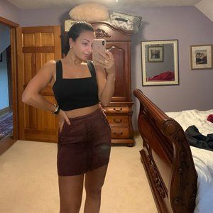 LF Suede Bodycon Skirt